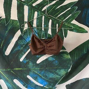 PRISM Brown Ruched Bralette